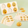 Children'S Wooden Fun Expression Egg Matching Board, Baby Focus Training, Interactive Game, Puzzle Toy