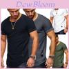 Herren Slim Fit Rundhals Kurzarm Muskelshirt T-Shirt Aus Weichem Atmungsaktivem Stoff