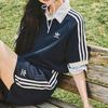 adidas Originals Striped Logo Raglan Short Sleeve T-Shirt Unisex Tops Blue KB5461