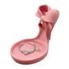 Tavă pentru Bijuterii Stiletto Roz Imprimată 3D Bol pentru Bijuterii Toc Înalt cu Fundiță Suport pentru Inele și Cercei Femei Suport de Expunere Bijuterii pentru Dormitor Masă de Toaletă