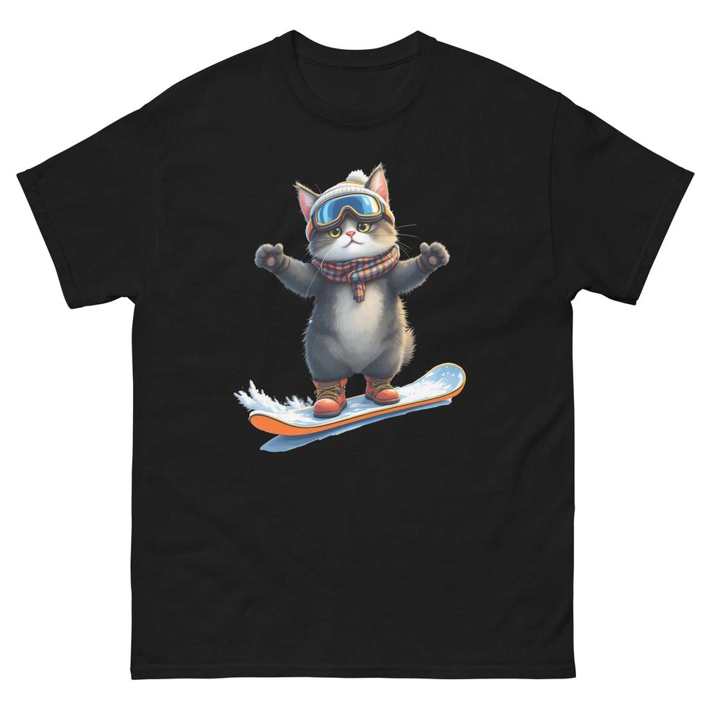 Exotic Shorthair Cat Snowboarding Fun Snowboarder T-Shirt