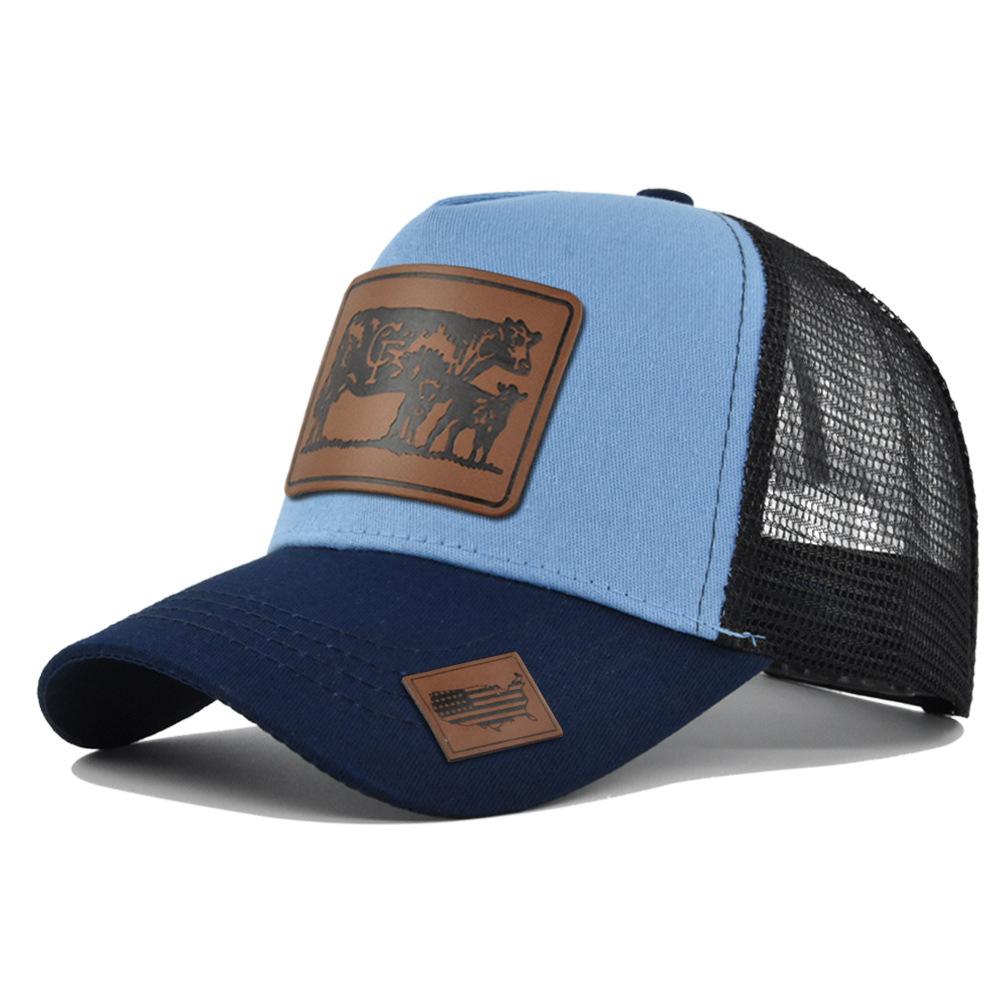 Luxe Stier Dier Baseballpetten Mannen Vrouwen Snapback Pet Vrouwelijke Man Rancher Pet Zonnehoed Kpop Ontwerper Man Truckerpet Gorras gray