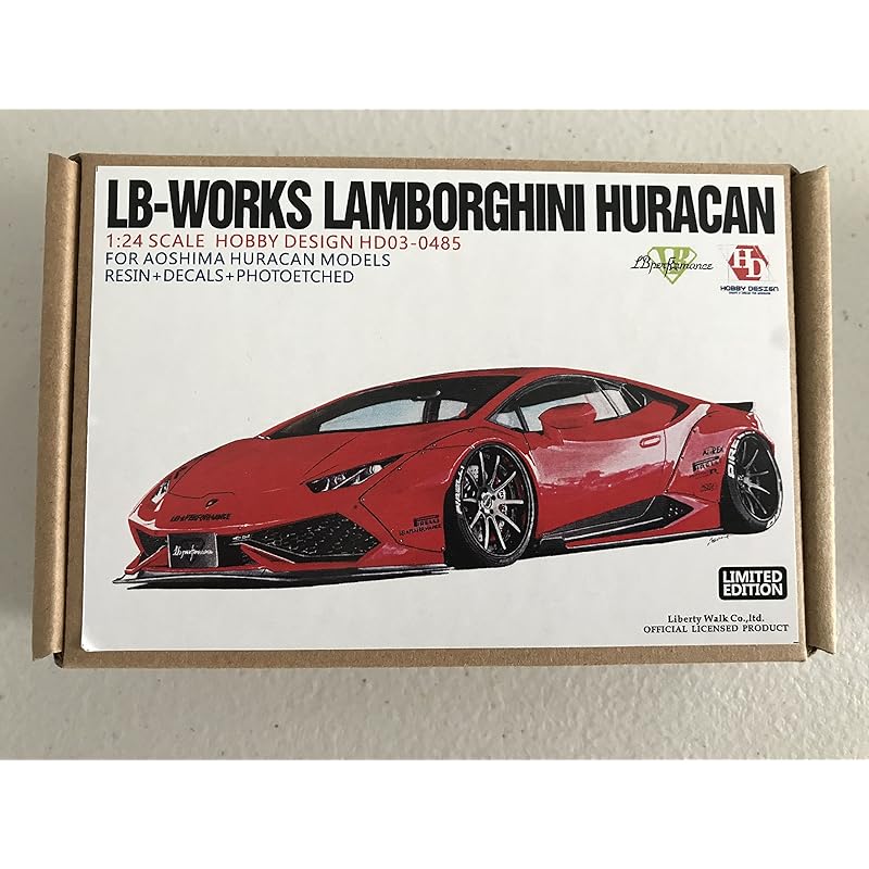 

hobby design 1/24 lamborghini Huracan LB-WORK Aoshima Detail up kit HD03-0485