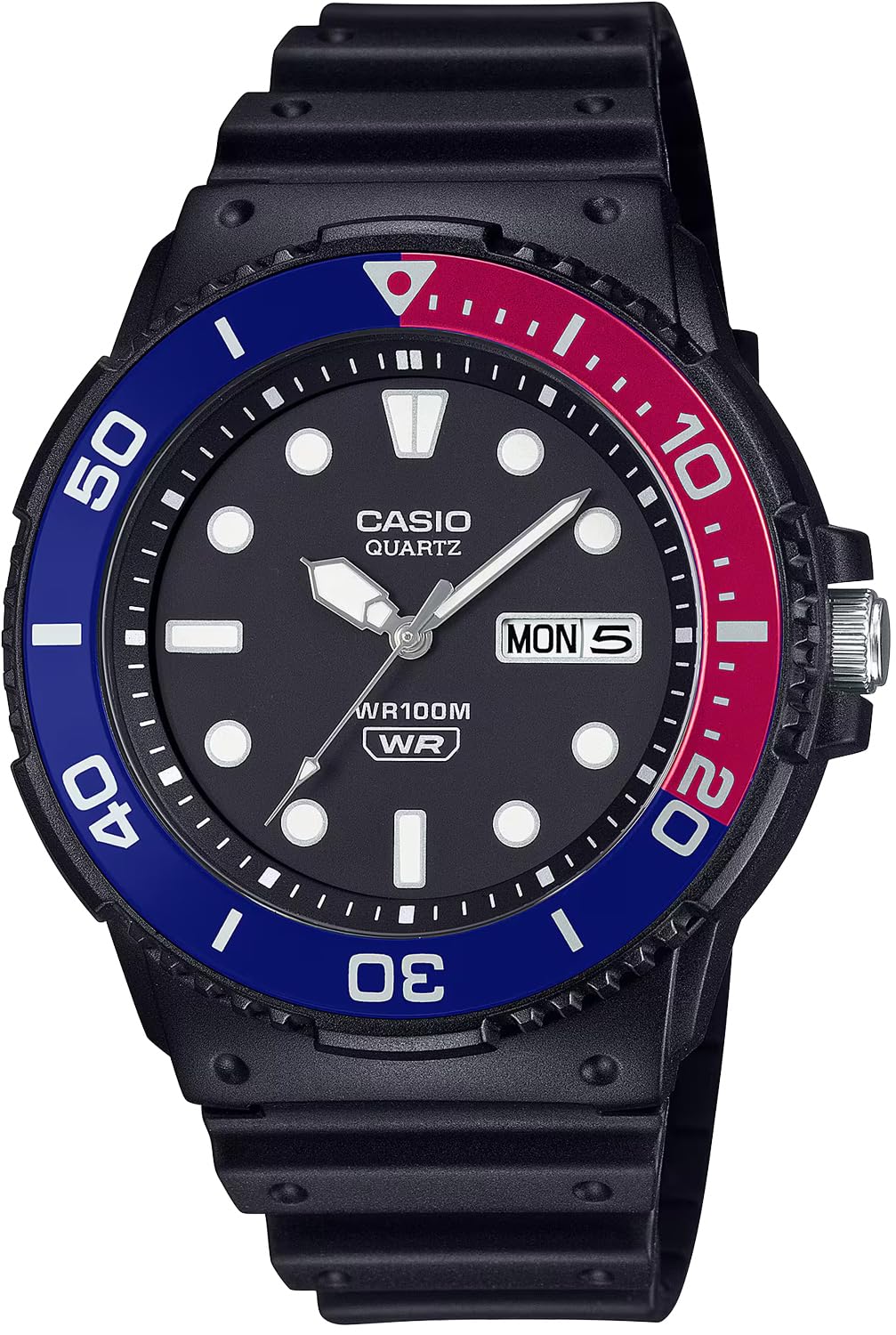 Casio Standard Quartz Watch Black x Pepsi Color Bezel Overseas Model [CASIO] MRW-230H-1E2V Men s [Used]