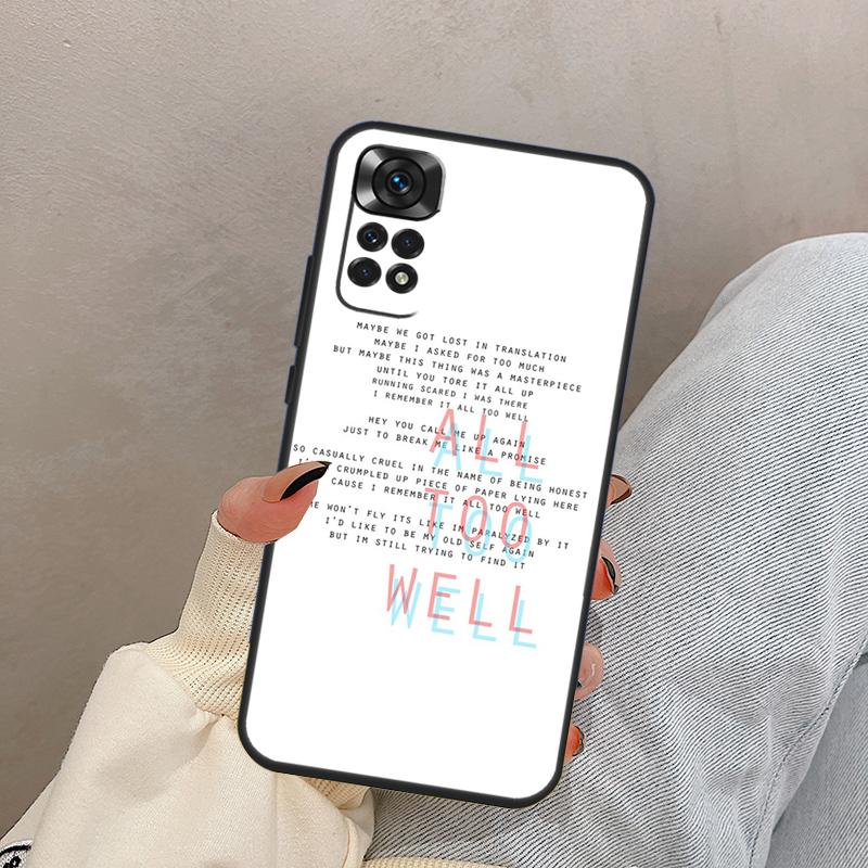 All Too Well Lyrics For Xiaomi Redmi Note 14 10 11 12 13 15 Pro Plus Case Cover For Redmi 15 15C 14C 10C 12C 13C