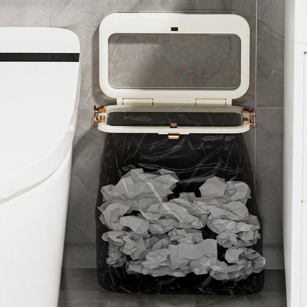 Plastic Folding Trash Bag Holder No-Drill Plastic Bag Holder Waste Bag Rack  for Kitchen