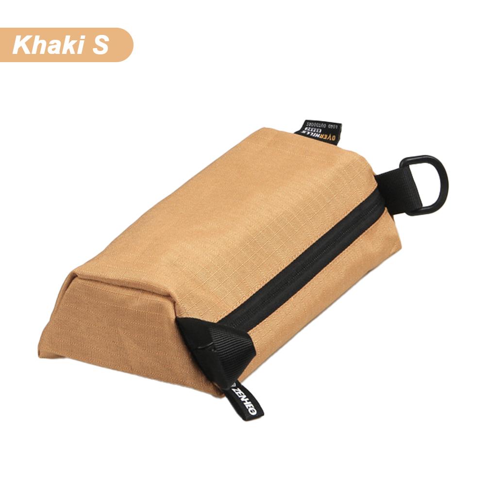 

Сумка для хранения аксессуаров для кемпинга на открытом воздухе, водонепроницаемая трапециевидная подвесная сумка для мелочей с застежкой-молнией S хаки