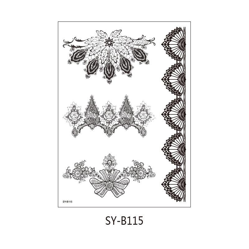 Трансграничные Hannah Татуировки на руке Наклейки Индийская Хайна Кружево Свадебная Мандала Водонепроницаемые Пот 150X210MM