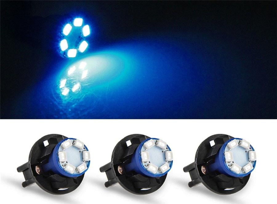 12Pcs 0.2W T10 6 LED 1210SMD Instrument Panel Light Dash Light Bulb For 12V Car