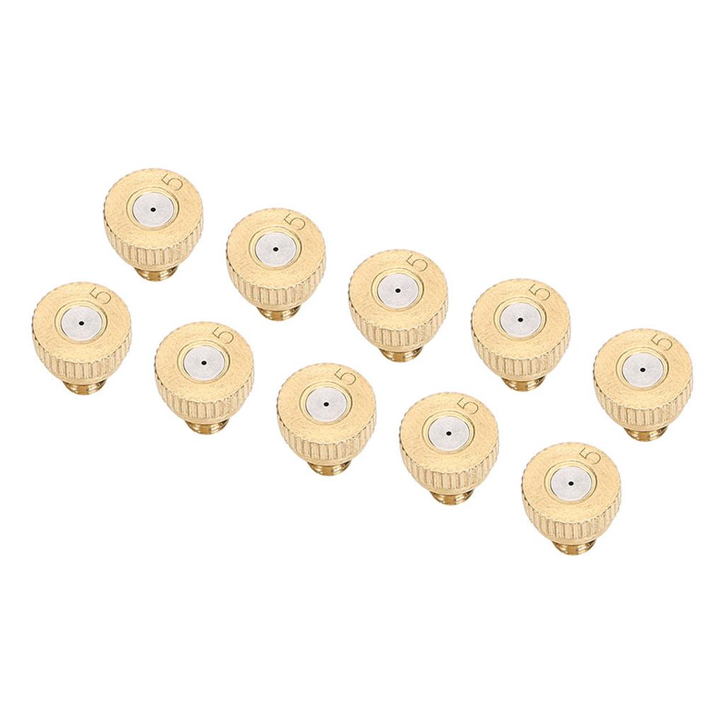 10pcs Tap Water Low Pressure Atomizing Sprayer Nozzle Brass Water Misting Sprinkle 0.5mm
