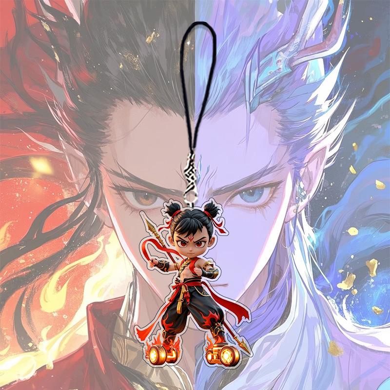 

Підвіска з лотосовим тортом Nezha 2 Диявол дитячий морський мультфільм мультфільм аніме дорогоцінний ланцюжок для мобільних телефонів Nezha кулон Ao Bing