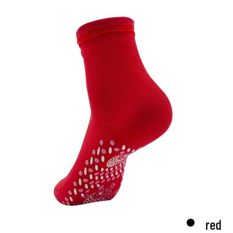 Unisex Self-Heating Mid-Calf Socks: Non-Slip, Winter Warmth with Moxibustion Massage