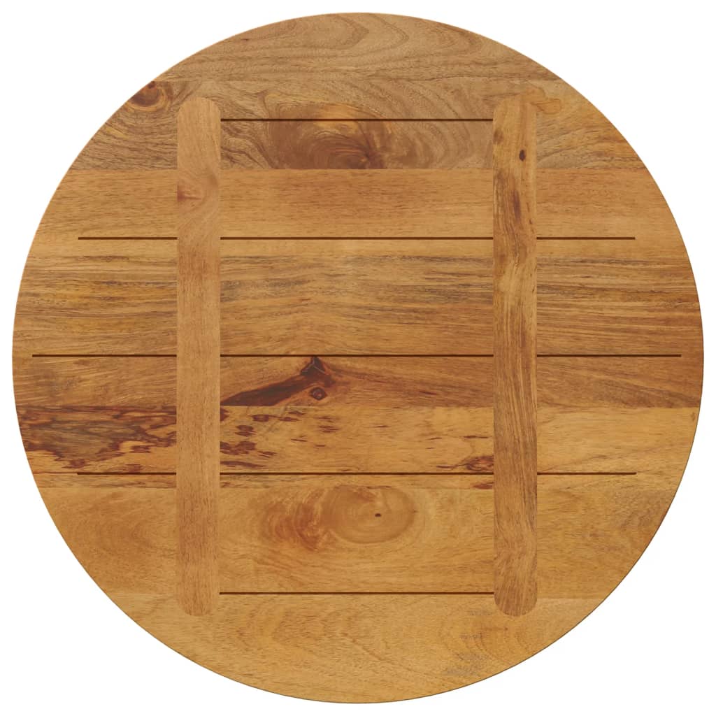Round Solid Mango Wood Table Top Ø 90 x 3.8 cm