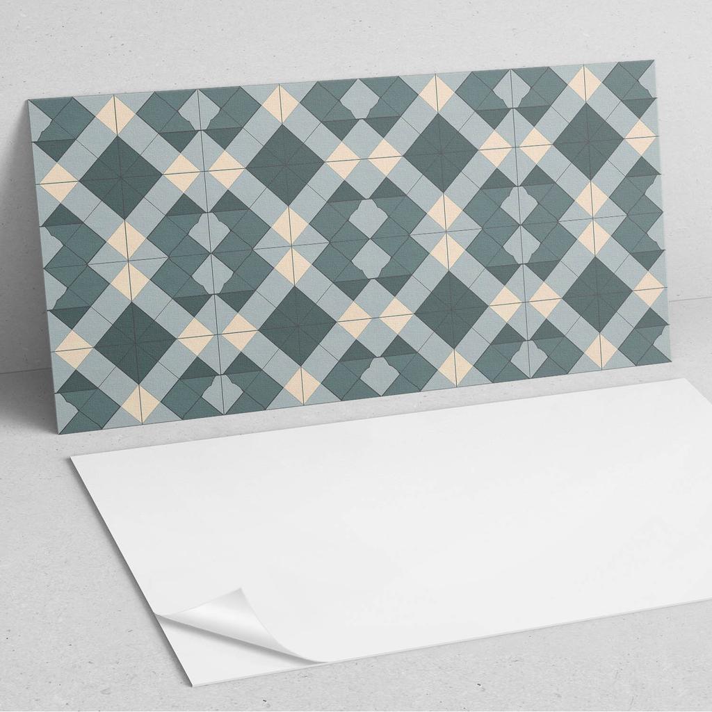 Naklejane Kafelki Pcv Z Motywem Idealne Do Przedpokoju Geometryczny Wzór W Romby 10X40X20 Cm