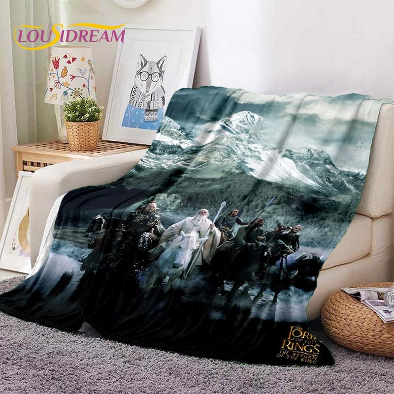 L-Lord of The Rings H-Hobbit Movie Soft Blankets,Keep Warm Throw Blanket Comfortable Blanket for Picnic Beds Sofa Home Bedroom