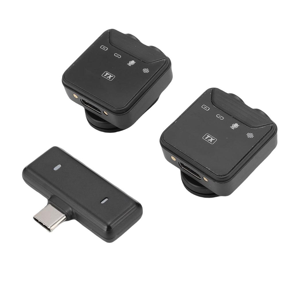 1'den 2'ye Mikrofon Gürültü Azaltıcı Kare Yaka Mikrofonu Kayıt VLog'ları Canlı Yayınlar Röportajlar için