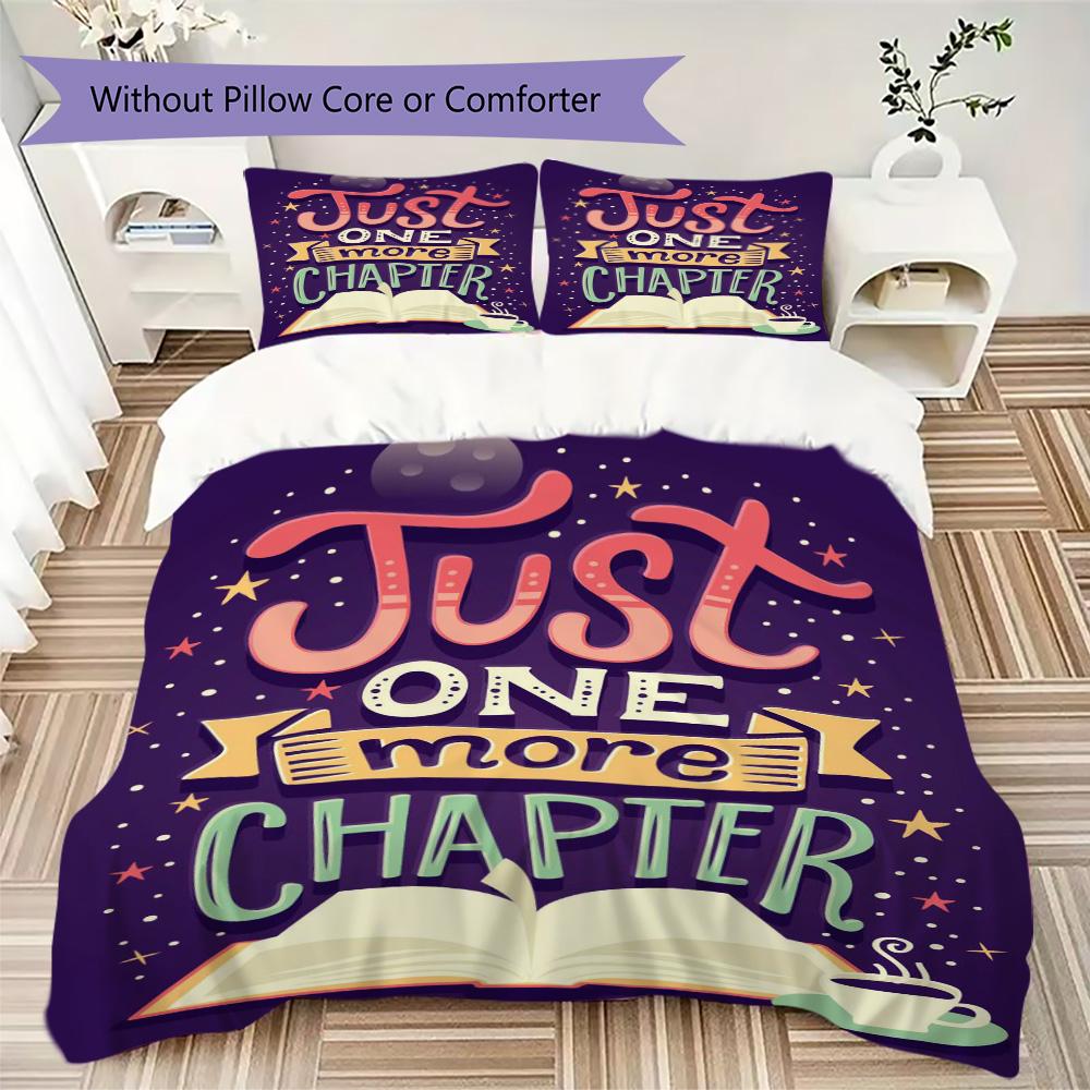 Gifts for Book Lovers Pattern Bedding,Quilt Set Quilt Cover Pillowcase Home Birthday Gift (1*duvet cover+2*pillowcase,without core)ZSJT0917119