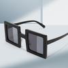 1pc Fashion Square Large Frame Sunglasses European and American Versatile Trendy Sunglasses Neutral Leisure Vacation Style