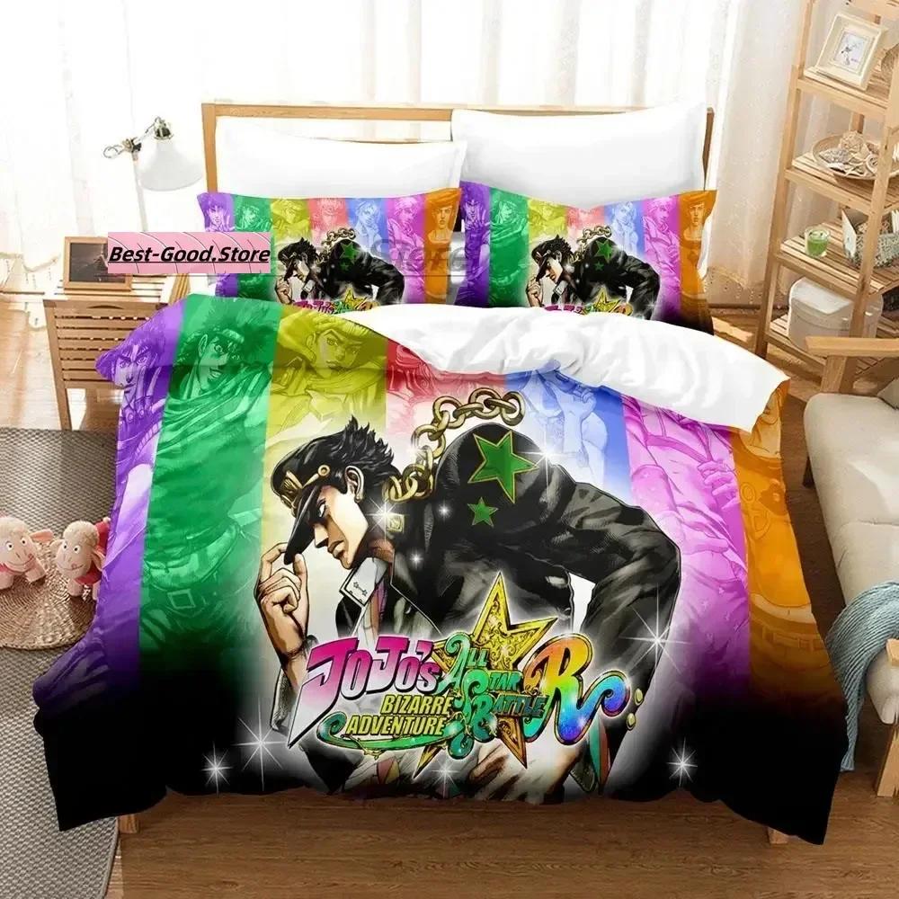 JoJo Bizarre Bedding Set Single Twin Full Queen King Size Bed Set Aldult Kid Bedroom Duvetcover Sets 3D Print Anime 2022