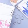 50 Pcs Silver Metal Binder Rings Loose Leaf Office Book Index Card Keychain Key Rings for School Home Office Organization