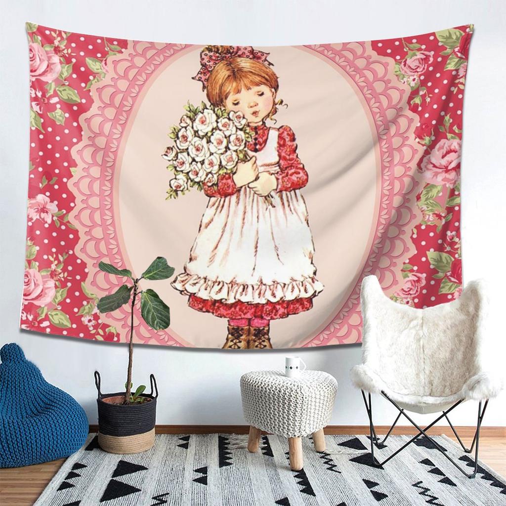 Kawaii Sarah Kay Tapestry Wall Hanging Aesthetic Home Decoration Tapestries for Dorm Room