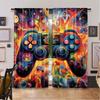 Satisfactory Game Room Curtains Video Gaming Theme Colorful Decor Playroom Home Apartment Bedroom Living Set Of 2 Made Polyester