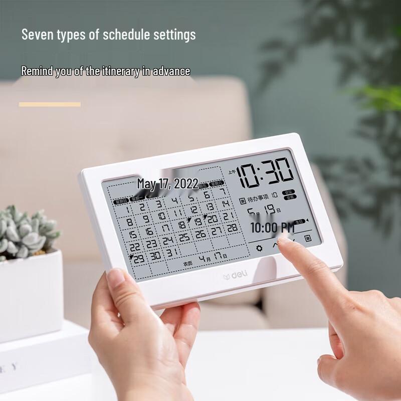 Deli LE109 Desk Calendar Electronic Clock