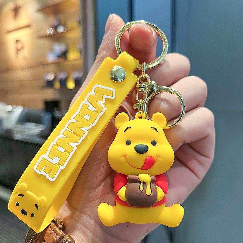 

Kawaii Winnie The Pooh Keychain Cute Cartoon Pooh Bear Tigger Car Keychain Backpack Keyring Ornament Pendant Gifts (As shown-27701)-