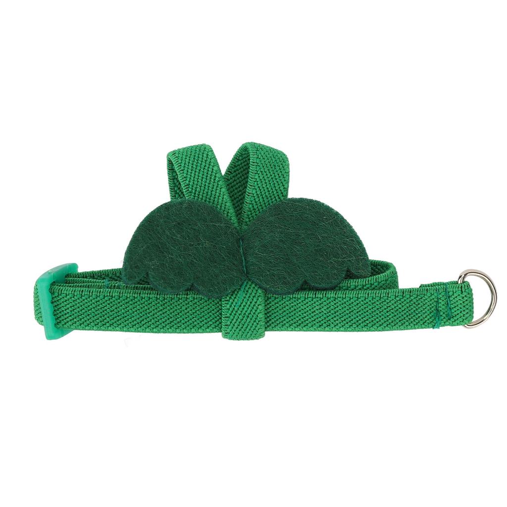 Parrot Harness Leash Adjustable Elastic Bite Resistant Ergonomic Pet Bird Harness Traction Rope with Cute Wings S Green