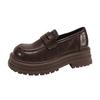 Fashion Commuter British Style Platform Small Leather Shoes Women's 2025 New Autumn and Winter Versatile Skirt One Pedal Loafers