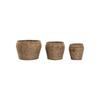 Set de pots de fleurs en métal - Home ESPRIT - Lot - 32x32x25 cm - Multicolore - Fibre tropicale - Naturel