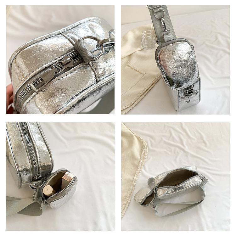 Retro Sequin Shoulder Bag New Women's Fashion Simple Messenger Tote Bag Square Bag Luxury Designer Handbag