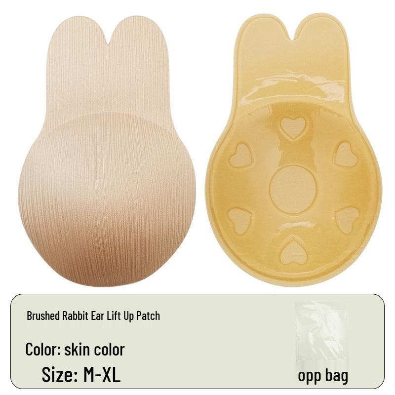 Bunny Ear Seamless Push-Up Nipple Covers: Breathable, Invisible Lifting Cup for Anti-Protrusion.