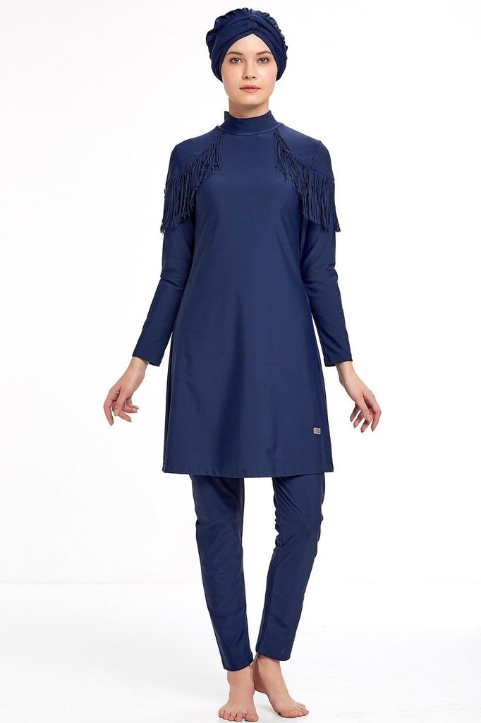 Muslimischer bescheidener islamischer Burkini-Strand-Schwimmanzug für Damen, Bademode, Hijab, Strandmode, Badeanzug 