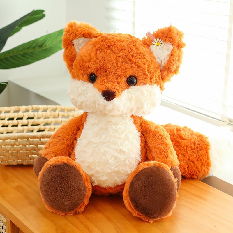 Cute Fox Plush Toy Running Doll Sleeping Hug Pillow Stuffed Animal Gift Birthday