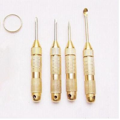 Ensemble d'outils multifonctions 4 en 1, tournevis cruciforme, cure-dents, cure-oreilles, épingle, porte-clés