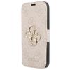 Fliphoesje voor iPhone 13 Pro Max Guess Groot Metalen Logo Roze