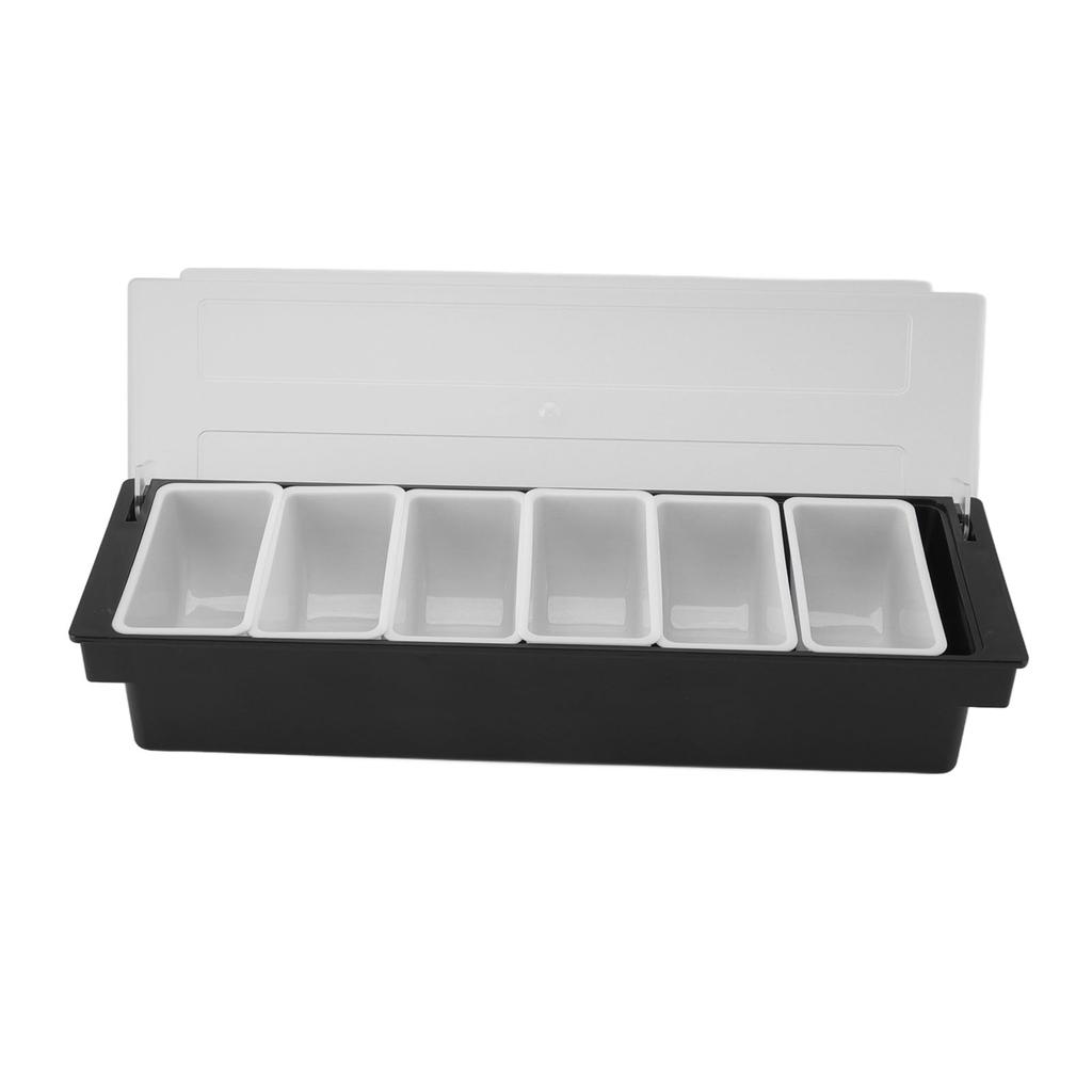 Condiment Caddy Durable Plastic Transparent Lid Detachable Design Multifunction Bar Fruit Caddy for