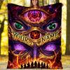 Custom Name Mystical Vision Flannel Fleece Blanket Cozy Warm Throw Blanket For Couch Bed Travel All Season Use