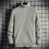 Turtleneck Men Sweater Thick Acrylic Fiber Winter Autumn Base Shirt for Daily Wear