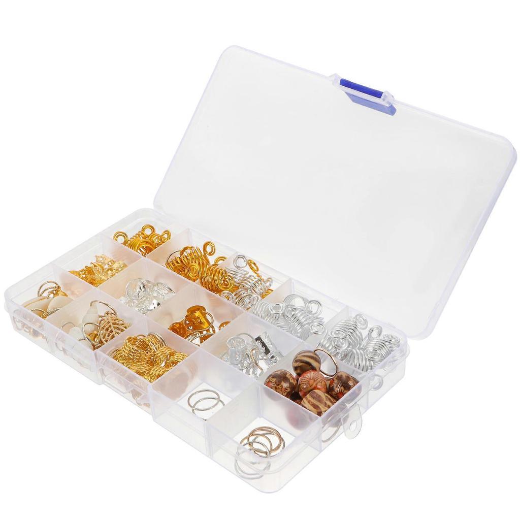 Braiding Beads Set with 158 Pieces for Hair Decoration in Assorted Colors and Adjustable Size
