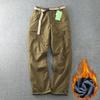 Tooling Pants Thick Waterproof Fleece Cargo Pants Men Women Winter Outdoor Multi-pockets Loose Straight Overall Trousers
