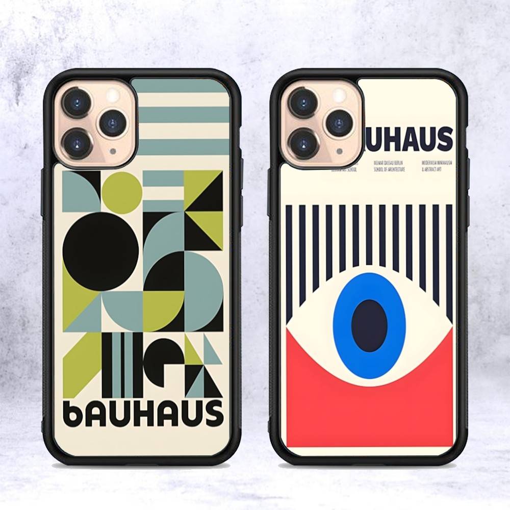 Abstract B-Bauhaus Geometric Art Phone Case For IPhone 17 16 15 14 13 Plus 12 11 Pro Max PC+TPU Cases Back Cover