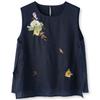 Chinese Style Cotton  Vest Vest Ladies Summer Embroidered Button Design Sleeveless Top