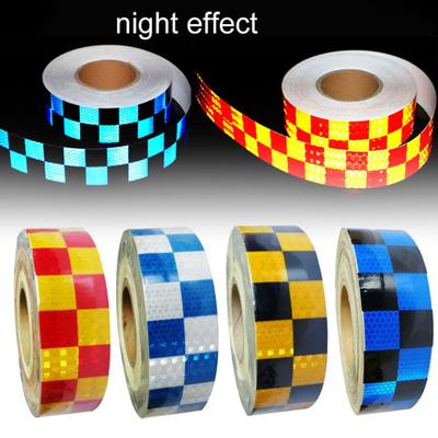 5cm*3m Crystal Color Car Reflective Strips Two-color Warning Body Reflective Stickers Decal Film