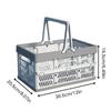 Outdoor Folding Portable Picnic Basket Portable Camping Storage Plastic Frame Large Supermarket Shopping Basket Storage Box