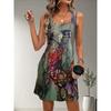 Women's Sleeveless Butterfly Print Dress Elegant Pencil Skirt Silhouette Y2k Clothes Multicolor Animal Pattern