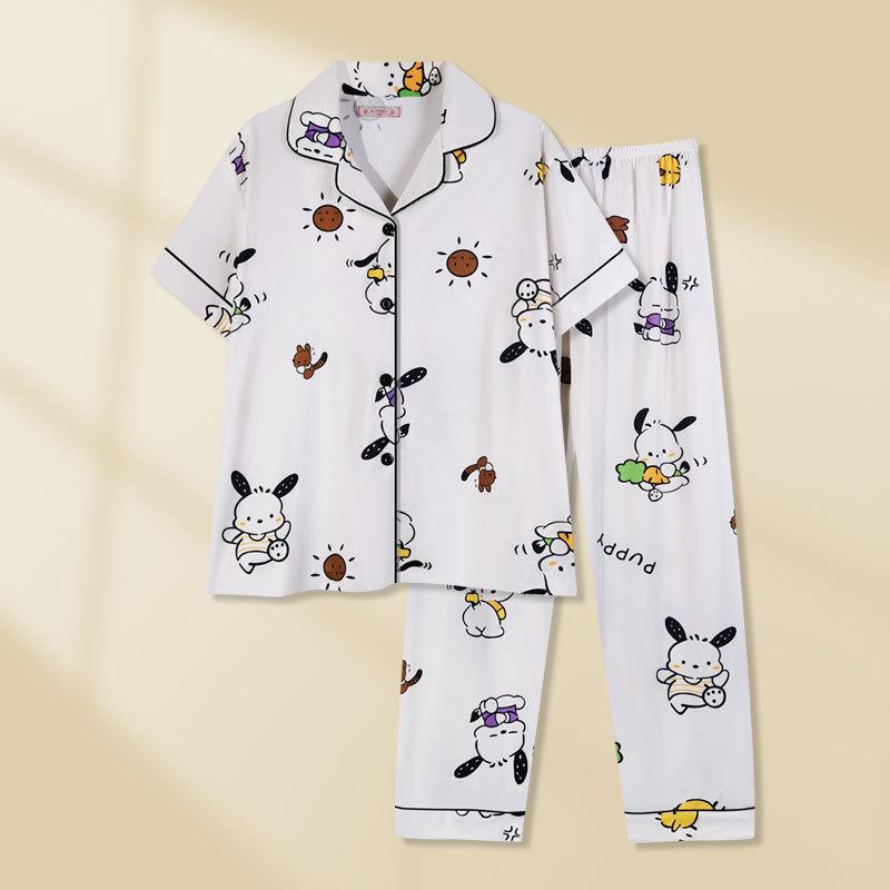 Pacha Dog Pajamas Female Cute Cartoon Short-Sleeved Trousers Soft And Skin-Friendly Summer Loungewear Can Be Worn Outside Women