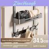 Door Back Hook Organizer With Double Layer Design For Coat Hat Storage And Heavy Items