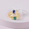 Candy Colored Resin Ring Transparent Geometric Ring Y2K Yabi Size Decorative Ring with Accessories